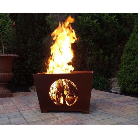 GARDENCONTROL Wolf Fire Basket, Rust Metal GA2659159